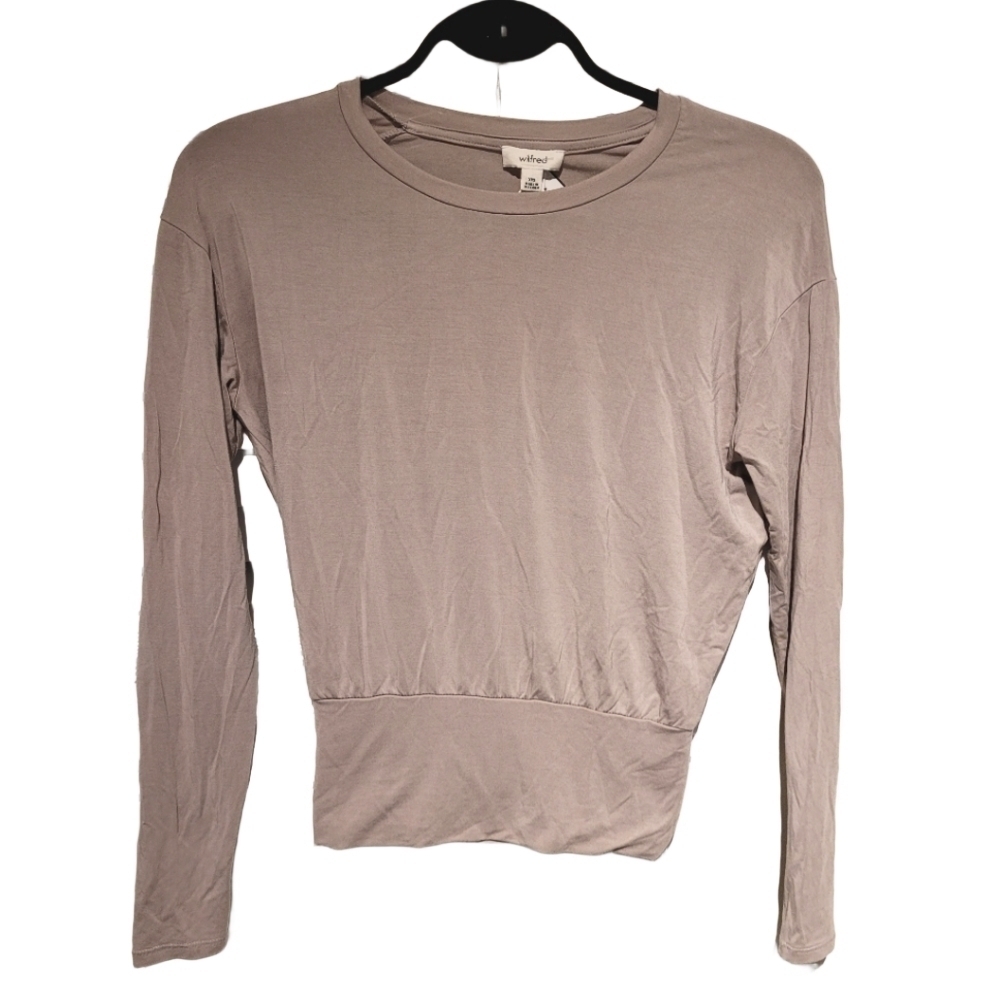 Aritzia Wilfred xxs beige long sleeve blouse